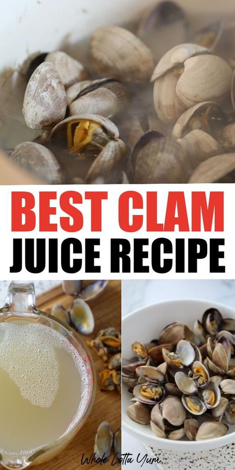 Clam Broth Recipes, How To Make Clams, Clam Juice Recipes, Hotel Recipes, How To Make Juice, Whole Lotta Yum, Fresh Clams, Steamed Clams, Basic Cooking