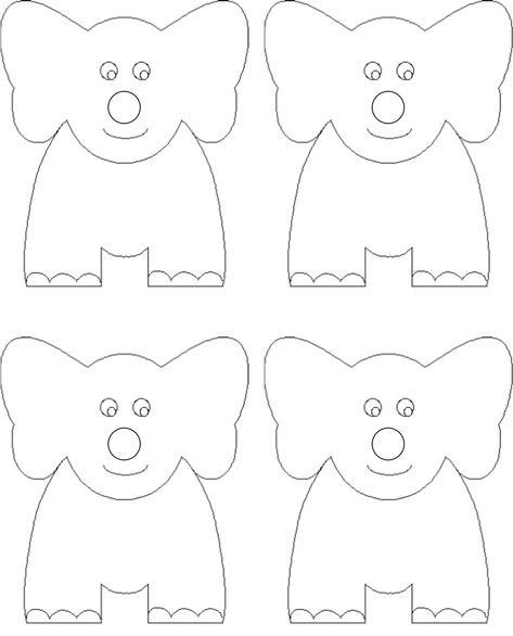 Elephant Puppet Craft, Elephant Template Printable Free, Elephant Preschool, Circus Theme Crafts, Elephant Template, Elmer The Elephants, Mickey Mouse Crafts, Candy Gifts Diy, Christmas Ornament Template