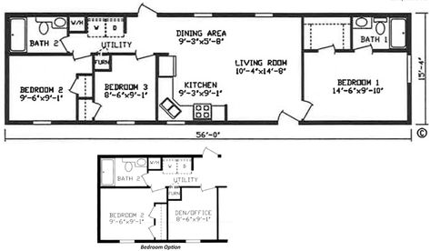 16 By 50 Floor Plans, Mobile Home Layout Single Wide, 2 Bedroom Mobile Home Floor Plans, 16 X 50 Floor Plans, Trailer House Floor Plans, Trailer Home Plans, 16 X 50 Cabin Floor Plans, Singlewide Mobile Home Floor Plans, 16x56 Shed House Plans