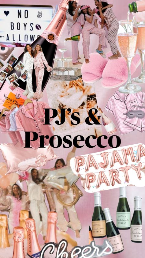 Pj’s & Prosecco #bachelorettetheme Hens Party Themes, Slumber Party Birthday, Pj Party, Vegas Bachelorette, Wedding Bachelorette Party, Bachelorette Party Planning, Bridal Bachelorette Party, Bachelorette Themes, Nashville Bachelorette