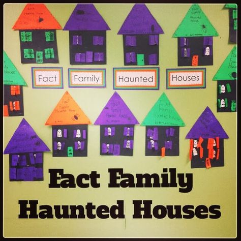 Ghost Spelling and Fact Family Haunted Houses Fact Families Activities, Fun Halloween Ideas, Fall Facts, Ghost Writing, October Lessons, October Math, Ideas For The Classroom, Halloween Math Activities, Halloween Facts