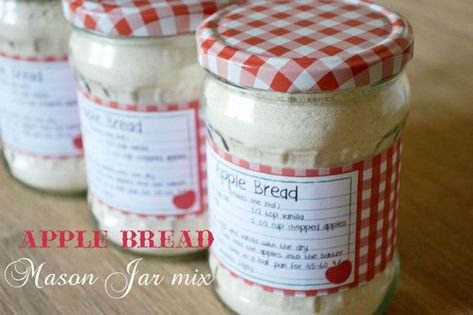 Apple Bread Mason Jar Mix makes a great teacher gift. Or give them to your neighbors and friends for to welcome Fall! Pumpkin Bread Mix, Mason Jar Mixes, Canning Apples, Scone Mix, Apple Bread, Bread Mix, Meals In A Jar, Great Teacher Gifts, Welcome Fall