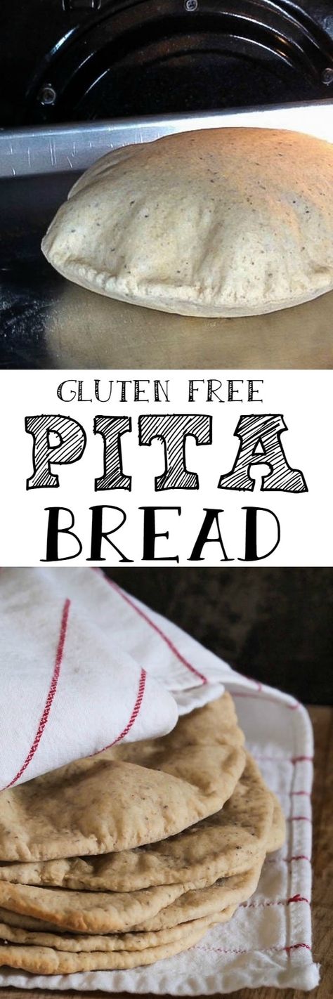 Gf Pita Bread, Gluten Free Pita Bread, Ground Chia, Gluten Free Pita, Bread Substitute, Psyllium Husk, Gluten Free Recipes Bread, Tapioca Starch, Falafels