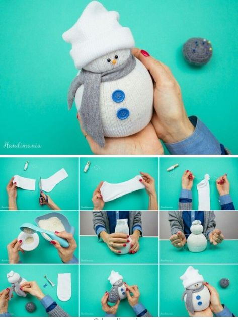 Sock Snowman Craft, Diy Snowman Decorations, Handmade Christmas Presents, December Days, Snowman Crafts Diy, Sock Snowman, Christmas Gift Basket Ideas, Gift For Mom Christmas, Diy Socks