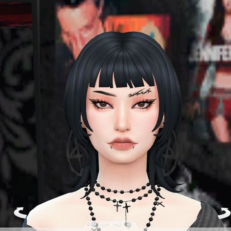 Sims 4 Jellyfish, Jellyfish Haircut Sims 4 Cc, Sims 4 Jellyfish Hair, Sims4 Cc Vampire Hair, Sims 4 Cc Hime Cut, Sims 4 Vkei Hair, Sims 4 Cas, Digital Art Tutorial, Sims 2