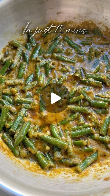 South cookery on Instagram: "Do you like Green Beans⁉️   One of the Best Side for Chapathi or Roti 🫓 🫓🫓  #save this #recipe #reels   Green Beans Masala   🌱 Recipe   🌱 In a blender  Onion - 1 medium sized  Coriander leaves - 4 to 5 sprigs Mint leaves - 10 to 15 leaves  Green chilies - 3 nos Ginger - 1 inch piece Garlic - 6 cloves  Grind it finely   🌱 In a pan  Coconut oil - 3 tbsp Garam masala - 1 tsp Curry leaves Ground green mixture Sauté for a minute  Turmeric powder - 1/2 tsp Chili powder - 1 tsp Coriander powder - 2 tsp Roasted cumin powder - 1 tsp Salt to taste Sauté for a minute  Green beans - 500 gms Mix with the masala Water - 3/4 cup Cover and cook for 10 minutes till the beans are fork tender  Yogurt / curd - 2 tbsp Mix well, cover and cook on low heat for 5 more minutes or Green Bean Recipes Indian, Green Beans Curry, Beans Recipe Indian Green, Beans Curry Indian, Beans Recipe Indian, Green Beans Recipe Indian, Indian Beans Recipe, Green Bean Curry, 5 More Minutes