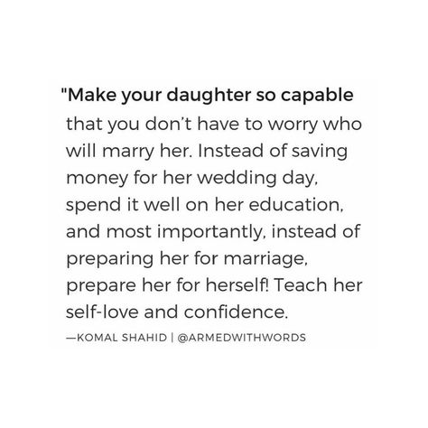 @feministstalk on Instagram: “teach your daughters to be financially independent and self sufficient instead of forcing them to depend on men. Raise them with the truth…” Self Sufficient Quotes, Teach Your Daughters, Independent Quotes, Raising Daughters, Feminism Quotes, Be Independent, Financially Independent, Motivational Cards, Self Sufficient