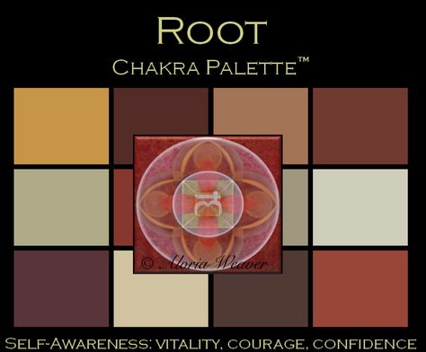 Root Chakra Palette™ nurtures self-awareness:  vitality, courage, confidence. Chakra Color Palette, Buddha Altar, Zen Inspiration, 1st Chakra, Fall Family Outfits, Bedroom Revamp, Color Symbolism, Chakra Root, Chakra Alignment