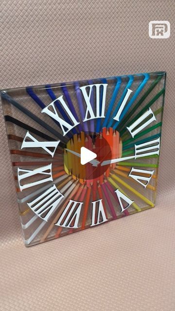 FxP art on Instagram: "Time Told in Colors: The Pencil Heart Clock💫 Step into a world where time ticks in hues of inspiration! Just finished crafting this square epoxy resin clock, which centers around a delightful heart composed of vibrant colored pencils. Each tick resonates with creativity and passion, perfect for adorning any wall that could use a splash of color and a dash of imagination✨️  You can buy it anytime here😊👇   https://fxpart.myshopify.com/  The perfect epoxy for any project👇   https://www.resinplan.com/   After choosing the right set, the code with a 10% discount ➡️ FXP ⬅️   #amazing #ideas #epoxy #resin #travel #design #resinart #love #epoxyresin #art #photooftheday #handmade #resinart #creative #woodworking #fluidart #ResinArt #ClockDesign #zegar #orologio #clock #Pe Heart Clock, Resin Clock, Creative Woodworking, Handmade Wall Clocks, Instagram Time, The Pencil, Amazing Ideas, Travel Design, Clock Design