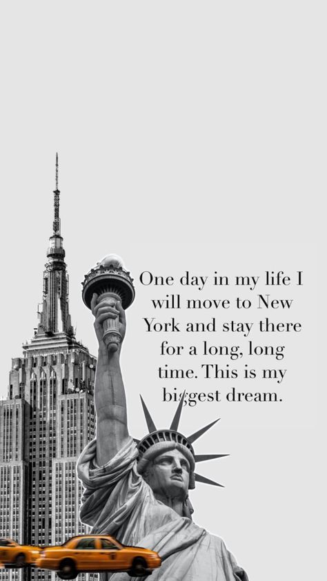 #miprimershuffle #myfirstshuffle New York Quotes, Nyc Wallpaper, Ilmu Ekonomi, Holidays In New York, New York Wallpaper, Nyc Baby, Travel Collage, The Statue Of Liberty, Nyc Life