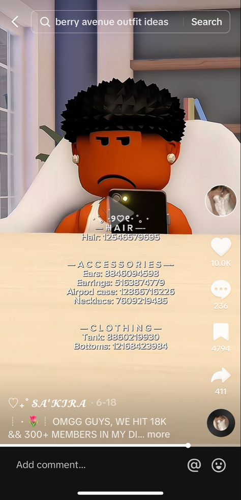 :” credits: @sakirasavenue on tiktok🕯️ Berry Avenue Black Guy Codes, Boy Faces Berry Avenue Codes, Berry Avenu Boy Outfit Codes, Bloxburg Football Outfit Codes, Black Boy Codes Berry Ave, Berry Avenue Codes Clothes Boys Black, Black Boy Outfit Codes Berry Ave, Boy Berry Avenue Codes Black, Boy Face Codes For Berry Ave