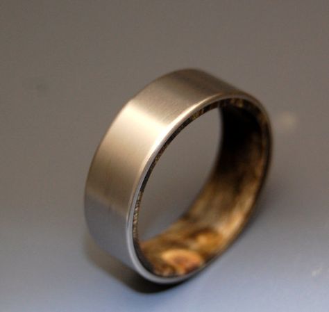 Kore II Titanium and Wooden Ring by MinterandRichterDes on Etsy Wedding Rings Titanium, Rings Mens, Titanium Wedding Rings, Mens Rings, Titanium Wedding Band, Titanium Ring, Eco Friendly Wedding, Wooden Ring, Titanium Rings