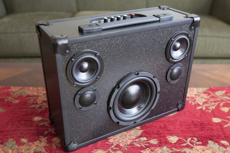 Blast Box 200 Watt Portable Bluetooth Speaker Kit | Parts Express Project Gallery Bluetooth Speakers Design, Diy Bluetooth Speaker, Diy Guitar Amp, Dayton Audio, Louis Gossett Jr, Speaker Projects, Speaker Kits, Tom Wilson, Blue Tooth