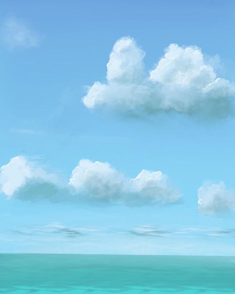 Clouds  #procreate #ipad #colorful #sky #clouds #painting #practice #nature #ocean #digitalpainting #art #artist #colors #getbettereveryday… Procreate Clouds, Sky Digital Painting, Sky Clouds Painting, Clouds Painting, Sky Textures, Sky Digital, Painting Practice, Colorful Sky, Animal Food