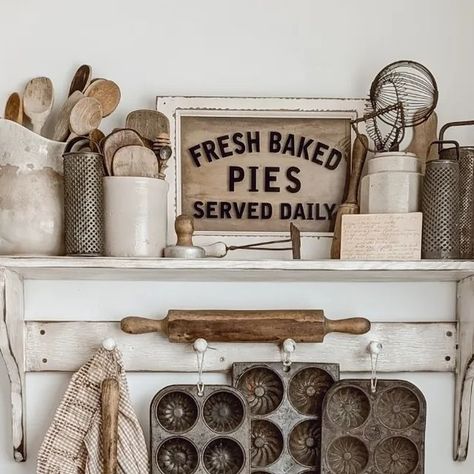 Large Crock Decorating Ideas, Crock Decorating Ideas, Crock Decor, Acreage Ideas, Large Crock, Farmhouse Kitchen Inspiration, Bowl Decor, Butlers Pantry, Butler's Pantry