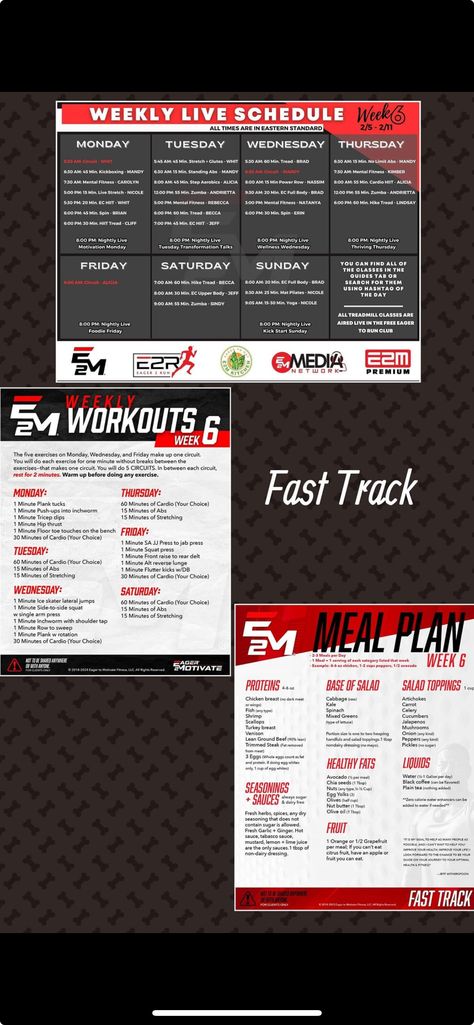 E2m Meal Plan, E2m Fitness, Step Aerobics, Workout Meal Plan, Standing Abs, Hiit Cardio, Fast Track, Kickboxing, Zumba