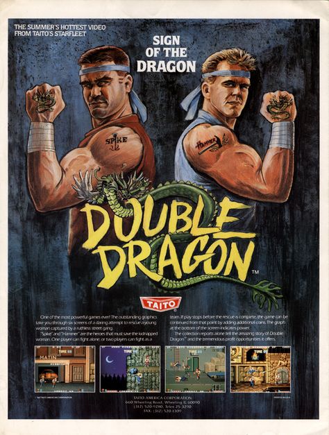 Double Dragon FOREVER...! Beat Em Up, Double Dragon, Vintage Video Games, Vintage Videos, Retro Video, Classic Video Games, Retro Videos, Sale Flyer, Retro Video Games