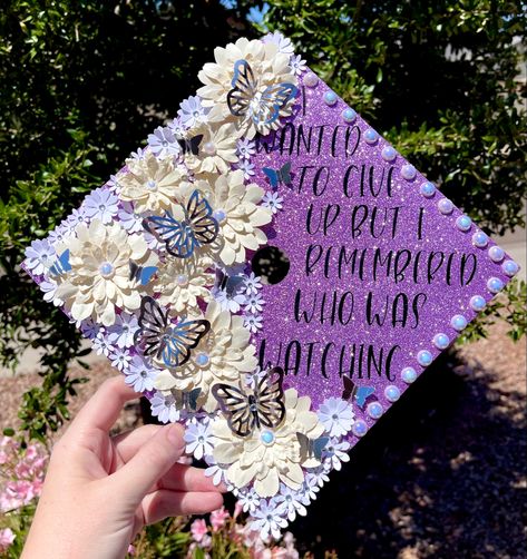 #graduation #graduate #grad #graduationpartyideas #graduationcapdesigns #graduationoutfitideas #gradcapideas #gradcaps #gradcapideas #gradcapdesign #fyp #trending #explore #hers #girls #women #purplecaptopper Purple Graduation Cap Designs, Purple Grad Cap Ideas, Graduation Cap Designs Purple, Purple Graduation Cap Ideas, Purple Grad Cap, Psychology Graduation Cap, Psychology Graduation, Graduation Hat Designs, Grad Cap Topper