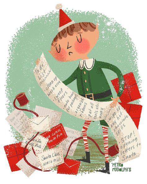 Elf Drawings, Xmas Elf, Christmas Journal, Santa's Elves, Believe In Magic, Santa Letter, Dear Santa, Retro Christmas, Christmas Elf