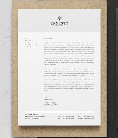 Clean Letterhead Letterhead Design Inspiration Business, Branded Letterhead, Luxury Letterhead, Restaurant Letterhead, Business Letter Head, Letter Heads Design Creative, Letterhead Design Branding, Company Letterhead Design, Letterhead Ideas