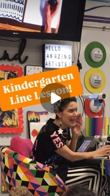 Cassie Stephens on Instagram: "Line with Kindergarten! After sharing Larry the Line with my kindergarten and doing our first project of paper line sculptures (available on my blog and Youtube channel; I’ll link in my stories), we dive into drawing lines with ink-filled bingo daubers! Yes…with Kindergarten! Here is how I introduce it so we don’t have (too many) accidents. I’ll share more blog posts and videos about this in my stories…as well as a link of where to buy the daubers and ink! Happy Monday!" Line Sculpture, Line Lesson, Into Drawing, Bingo Dauber, Cassie Stephens, Drawing Lines, Art Elements, Elements And Principles, Post It Note