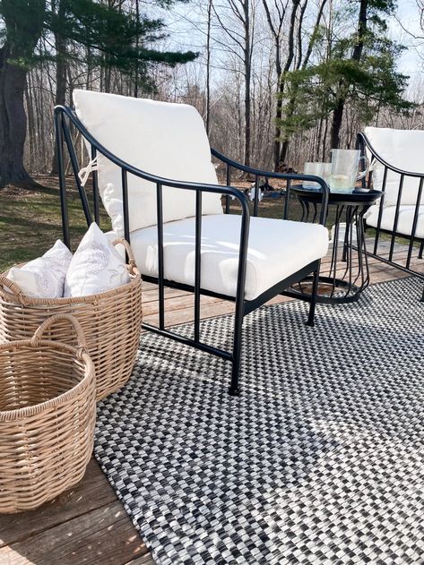 Tulum Inspired Patio, Better Homes And Garden Patio Furniture, Black Wicker Patio Furniture Ideas, White Patio Furniture Target, Patio Furniture Inspiration, Black Rattan Patio Furniture, Black Outdoor Furniture Wicker, Patio Furniture $500, Painting The Roses Red