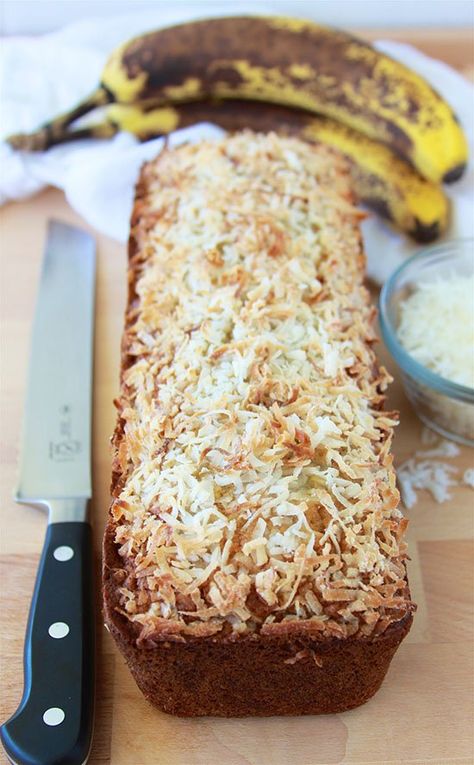 2 Bananas Banana Bread, Coconut Bread Recipe, Banana Bread French Toast, Coconut Banana Bread, Delicious Banana Bread Recipe, Dessert Breads, Coconut Bread, Easter Dinner Recipes, Make Banana Bread