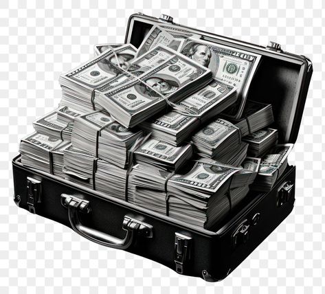 Money Briefcase, Bag Full Of Money, Money Pile, Pile Of Money, Money Png, Money Case, Horror Artwork, Green Screen Video Backgrounds, Afrocentric Art