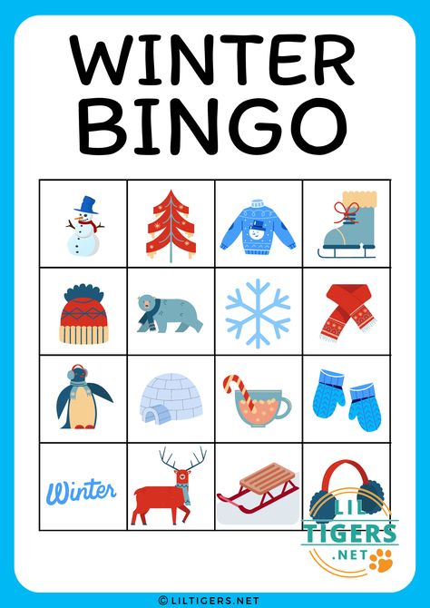 Preschool Bingo Printables Free, Snowman Bingo Free Printable, Winter Bingo Printable Free, Winter Bingo Printable Free For Kids, Bingo Printable Free, Bingo Free Printable, Winter Bingo, Bingo Patterns, Holiday Bingo