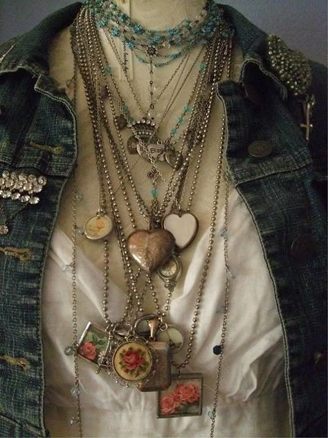 Vintage Assemblage, Estilo Hippie, Mia 3, Assemblage Jewelry, Estilo Punk, Funky Jewelry, Upcycled Jewelry, Dream Jewelry, Pretty Jewellery