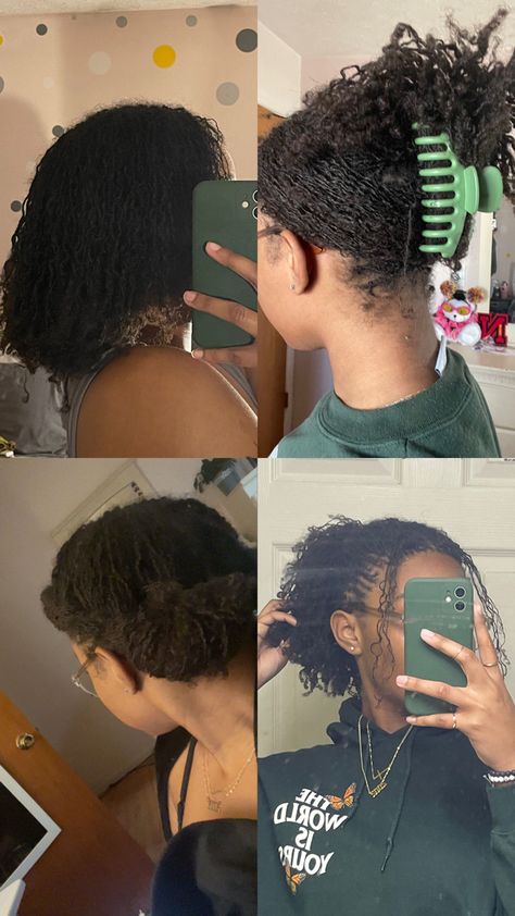 Cute Sister Loc Hairstyles, Cute Microloc Styles, Micro Locs Aesthetic, Microloc Hairstyles For Women, Hairstyles For Microlocs, 4c Microlocs, Sister Loc Hairstyles, Dyed Sisterlocks, Short Sisterlocks Styles