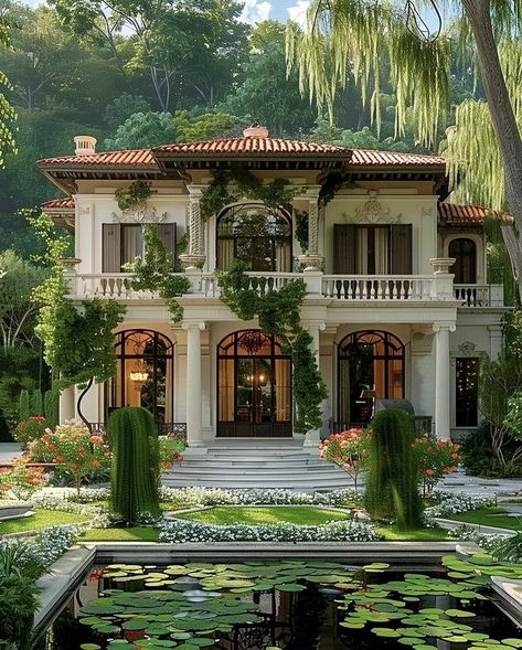 Italian Country House Exterior, Italian Style House Exterior, Tuscan Modern Home, La House Aesthetic, House Exterior Italian, Roman Style House, Italian Style Home Exterior, Italian Houses Exterior, Outside House Ideas