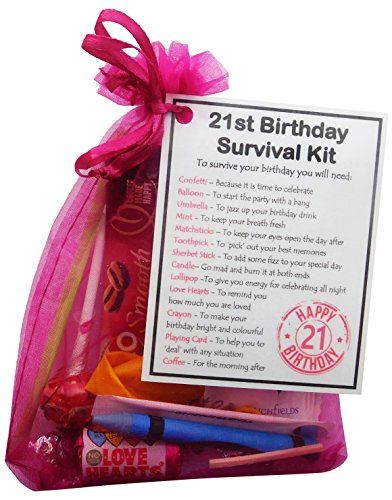 SMILE GIFTS UK 21st Birthday Gift - Unique Survival Kit (... https://www.amazon.co.uk/dp/6041092320/ref=cm_sw_r_pi_dp_U_x_E-dqEbJ8EJM4X Simple 21st Birthday Ideas, 21st Survival Kit Turning 21, 21st Birthday Ideas For Girls Turning 21 Gift, 21 Days To 21st Birthday Gifts, Meaningful 21st Birthday Gifts, 21st Birthday Gift Baskets For Her, Cute 21st Birthday Gifts For Sister, 21st Birthday Survival Kit, Best 21st Birthday Gifts