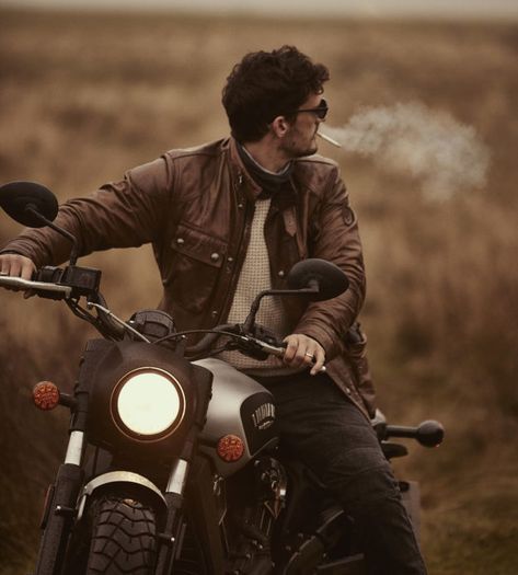 Vintage Motorcycle Style Men, Man Motorcycle Photography, Gentleman Motorcycle Style, Men And Motorcycles, Photos With Motorcycles, Rugged Motorcycle Style Men, Men’s Motorcycle Fashion, Men Motorcycle Photography, Biker Photoshoot Men