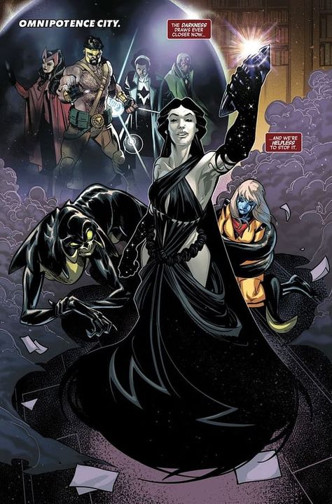 Nyx Forgot Her Paraphernalia in Avengers: No Road Home #5 Queen Of Night, Olympian Gods, Avengers Series, Doctor Doom, Marvel Characters Art, Joker Art, Marvel Cosplay, Marvel Comic Universe, Superhero Comics