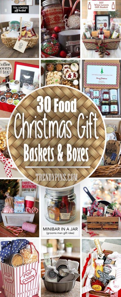 Diy Christmas Food Baskets, Christmas Snack Box Gift, Christmas Gift In A Box Ideas, Christmas Baking Gift Baskets, Christmas Treat Gift Baskets, Diy Food Boxes Gift Ideas, Brownie Gift Basket, Food Gift Baskets Christmas, Candy Gift Baskets Christmas