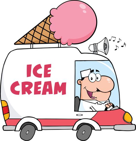 Cartoon Ice Cream Truck, Ice Cream Truck Drawing, Planet Song, Ice Cream Car, Happy Ice, Cartoon Ice Cream, Ice Cream Business, Ice Cream Man, Ice Cream Cart