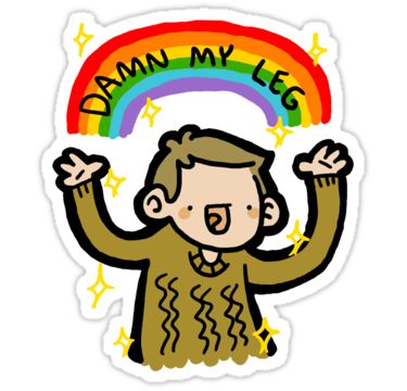 "Damn My Leg!" Stickers by geothebio | Redbubble Sherlock Fandom, Johnlock, Rainbow Stickers, Stickers For Sale, Sherlock Bbc, Superwholock, Aesthetic Stickers, Sherlock Holmes, Laptop Stickers