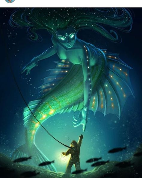 Evil Mermaid Drawing, Male Mermaid Art, Merman And Mermaid, Merpeople Art, Mermaid Mural, Space Mermaid, Evil Mermaids, May First, Aaron Blaise