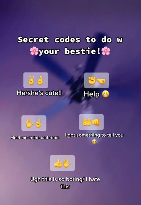 Emoji Codes For Friends, Class Codes For Friends, Secret Hand Codes For Best Friends, Friend Codes For School, Bff Hand Codes For School, Hand Codes For Friends, Bff Codes With Hands, Secret Codes For Best Friends In School, Finger Codes For Besties