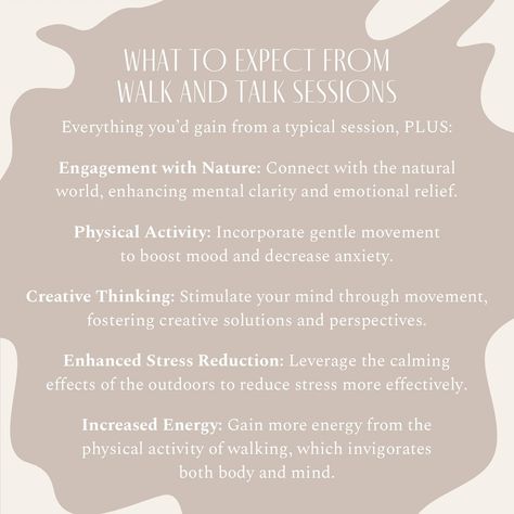 Live in the Bay Area and interested in a Walk and Talk therapy session? DM me! 📥🙋🏻‍♀️ Jessica Hunt, Talk Therapy, Life Transitions, Mood Boost, The Bay Area, Mental Clarity, Coping Skills, Instagram Live, Creative Thinking