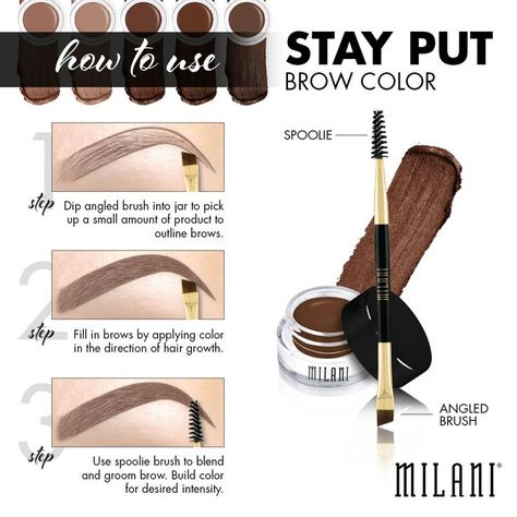 How to use a promenade to fill in your brows. A simple and easy to follow brow tutorial. Best Eyebrow Makeup, Milani Makeup, Budget Makeup, Brow Tutorial, Milani Cosmetics, Eyebrow Threading, Guys Eyebrows, Brow Color, Threading Eyebrows