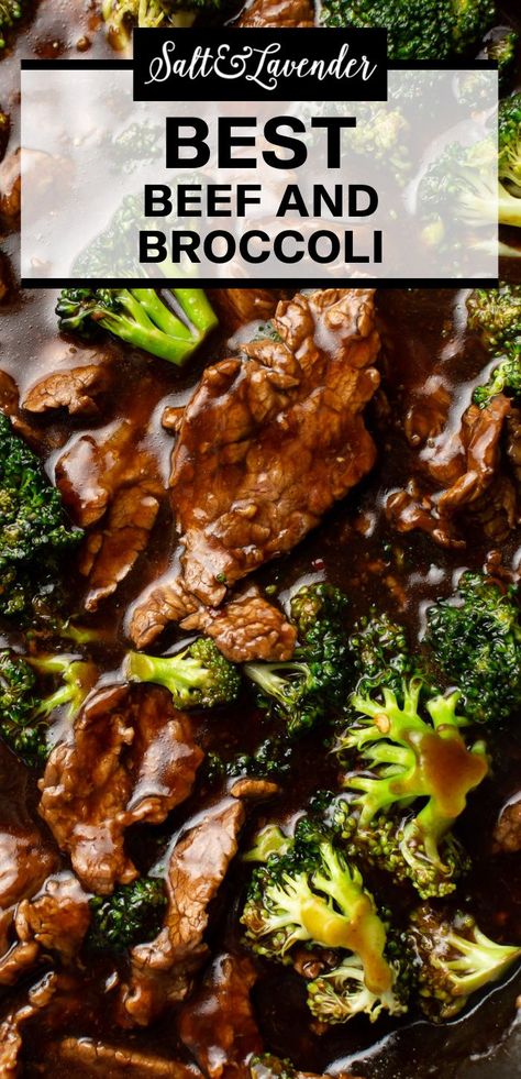 closeup of steak in sauce with text overlay that reads best beef and broccoli Best Beef And Broccoli, Keto Beef And Broccoli, Beef And Broccoli Recipe, Easy Beef And Broccoli, Beef Steak Recipes, Beef Broccoli, Keto Beef, Broccoli Stir Fry, Broccoli Recipe