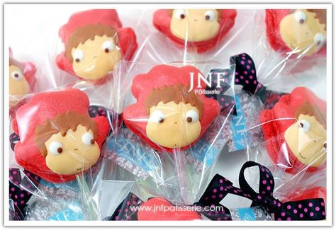 Ponyo Ghibli Dessert, Ghibli Birthday, Diy Art Dolls, Kiki's Delivery Service, Cute Desserts, Bake Sale, Macaroons, Bday Party, Delivery Service