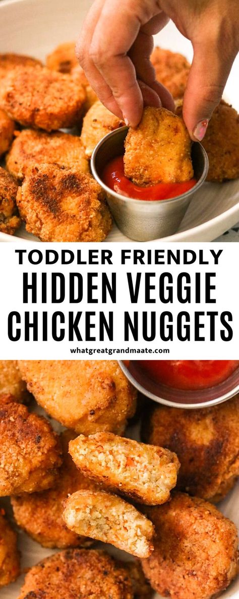 Veggie Chicken Nuggets, Veggie Nuggets, Healthy Kid Friendly Meals, Hummus Wrap, Easy Snacks For Kids, Toddler Foods, Seared Chicken Breast, Seared Chicken, Easy Chicken Breast