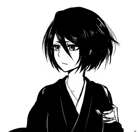 Bleach Black Hair, Rukia Icon, Rukia Bleach, Bleach Rukia, Rukia Kuchiki, Manga Girl, Short Hair, Hair, Anime