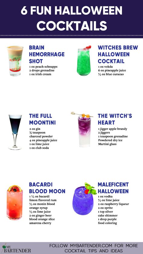 MyBartender - Unleash your spooky spirit with Halloween... Zombie Punch, Bartender Drinks Recipes, Halloween Shots, Halloween Party Drinks, Halloween Drinks Alcohol, Bartender Drinks, Flavored Rum, Cocktail Drinks Alcoholic, Halloween Cocktail