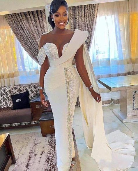 Latest Civil Wedding Dress, Wedding Guest Reception Dress, All White Wedding Guest Outfit, White Wedding Guest Outfit, Fancy Wedding Guest Dress, Outfits For Wedding, Civil Dress, Latest Wedding Gowns, Elegant Maternity Dresses