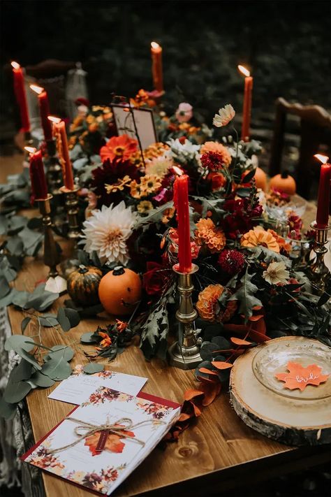 Fall flower centerpieces