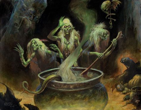 Stygian Witches ( aka Hags) by Brian LeBlanc | Brian LeBlanc | Pinterest |  Posts, Art and By Zaza Wizard Meme, Classic Fantasy, Three Witches, Fantasy Wizard, Dungeons And Dragons Art, Fantasy Paintings, Witch Art, Mythological Creatures, Fantasy Artist